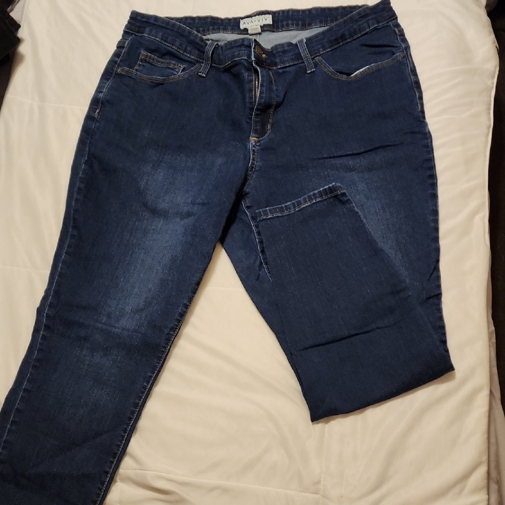 Ava & Viv Midnight Blue Straight Leg Jeans